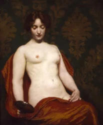 Le miroir à main en argent