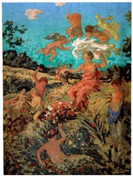 Célébration à la campagne. Été, vers 1911-1913