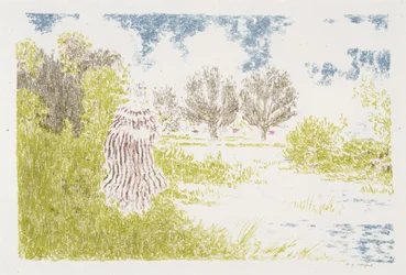 Femme en robe à rayures, 1899-1900