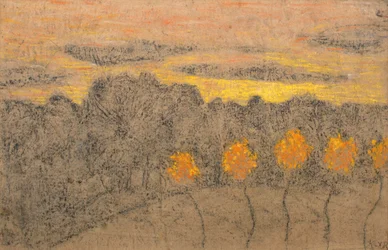 Paysage aux arbres jaunes, 1893-1895