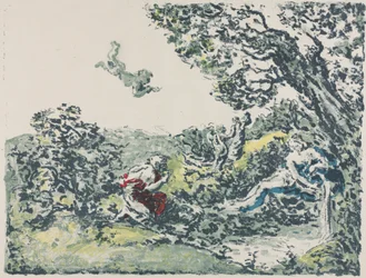 Satyre et Cupidon volant