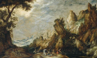 Paysage avec la conversion de Saint Paul