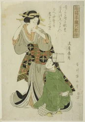 Bunya no Yasuhide, de la série "Enfants à la mode comme les six poètes immortels (Furyu kodakara rokkasen)"