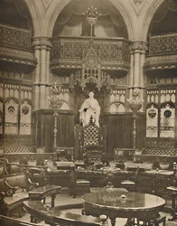 George III préside dans la salle du conseil commun au Guildhall