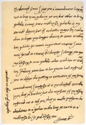 Lettre de Jacques Ier à son fils, Charles, Prince de Galles, 10 août 1623