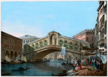 Pont du Rialto, Venise, Italie, 19ème siècle