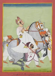 Portrait équestre de Singhji Motiram Ji, 1802/58