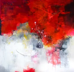 Abstrait dynamique rouge et blanc