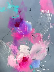 Fleurs abstraites aux couleurs vives