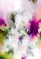 Jardin abstrait aux couleurs vives