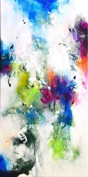 Peinture abstraite fluide et éclatante