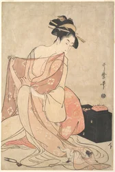 Une femme et un chat