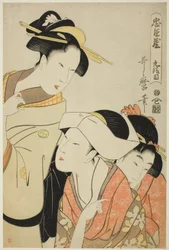 Acte IX (Kudanme), de la série "Le trésor des fidèles (Chushingura)", vers 1798-99 (gravure sur bois en couleur ; oban)