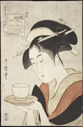Apparaissant de nouveau : la courtisane Naniwaya Okita