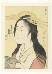 Buste de la courtisane Kisegawa de la maison Matsubaya