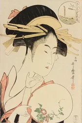Kisegawa du Matsubaya, de la série Comparaison des charmes de cinq beautés, vers 1795