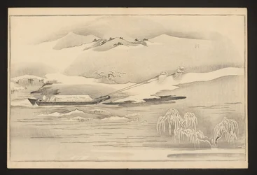 Tirer un bateau le long de la rivière