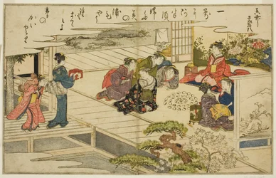 Jeu de correspondance de coquillages, du livre illustré "Cadeaux de la marée descendante (Shiohi no tsuto)"