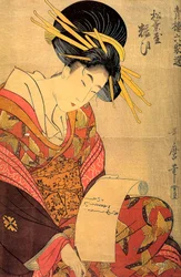 La courtisane Yosooi de la maison Matsubaya, c. 1800