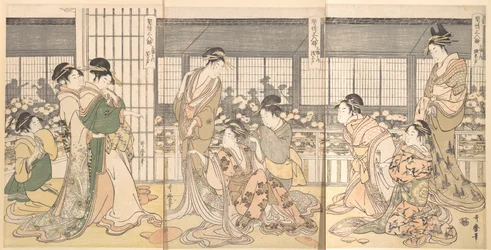Trois courtisanes ivres, années 1790