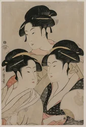 Tomimoto Toyohina, Takashimaya Ohisa et Naniwaya Okita, vers 1794