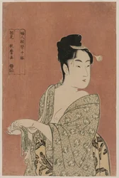 Femme se séchant les mains de la série Dix aspects de la physionomie des femmes, vers 1793