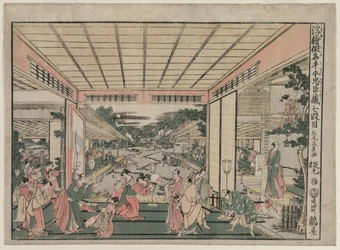 Chushingura : Acte VII de la série Images en perspective pour La Maison du Trésor de la Loyauté, vers 17