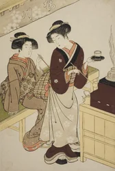 La maison de thé Sakuragawa, c.1777