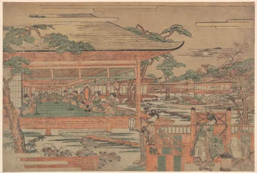 Ushiwaka, le jeune Yoshitsune, donne une sérénade à Jorurihime