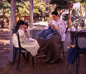 Sur la terrasse