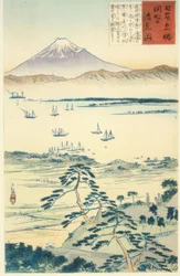 Vue du Fuji depuis la côte de Kiyomigata