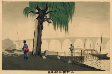 Vue de Ryogoku depuis le Pont Motoyanagi