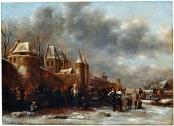 Un château au bord de la rivière, XVIIe siècle