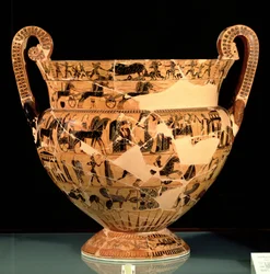 Côté B du Vase François, réalisé par Ergotimos, vers 570 avant J.-C.