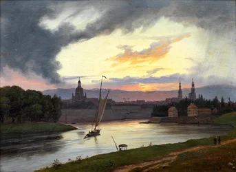 Norvégien :  Dresde au coucher du soleil Dresde au coucher du soleil