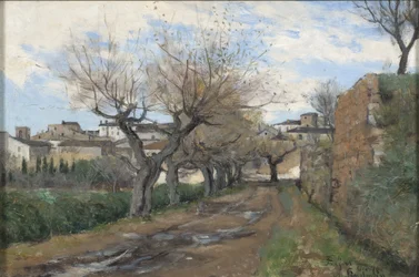 Une rue à Fréjus, 1878