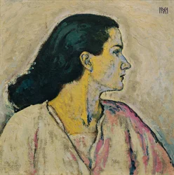 Portrait de femme de profil