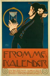 Moser, Koloman (1868-1918), Calendrier pieux (Calendrier des femmes), lithographie en couleurs, 1903, New York City, Museum of Modern Art (MOMA)
