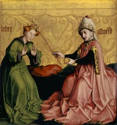 Esther devant Assuérus, Retable du Miroir du Salut Humain, côté intérieur