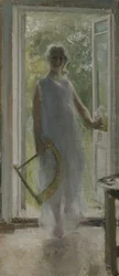 Une fille sur le seuil