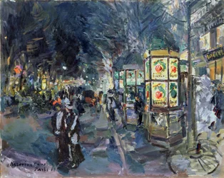 Boulevard parisien la nuit