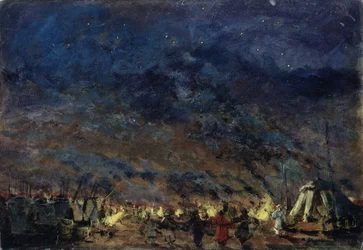 Le camp des Polovtsiens. Décor de scène pour l