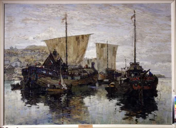 Bateaux. Novgorod la Grande