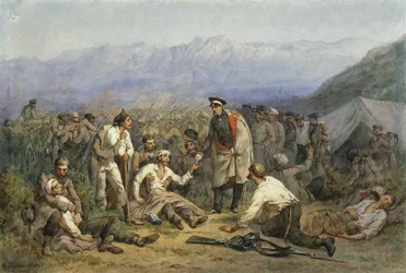 Après la bataille. Scène de la guerre de Crimée