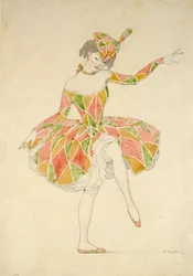 Design pour le costume de Columbine d