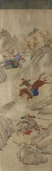 Scène de chasse (3 cavaliers et sanglier)