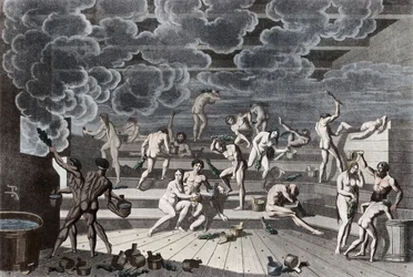 Une maison de bain russe