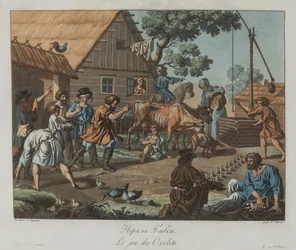 Garçons jouant aux osselets Babki, vers 1812