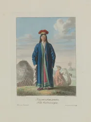 Fille kalmouke. De Les peuples de la Russie, 1812