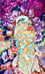 Portrait floral haut en couleur